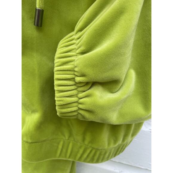 CABLE & GAUGE Lounge Set Sweatshirt & Jogger Pants Womens L Lime Green Stretch - Picture 4 of 7